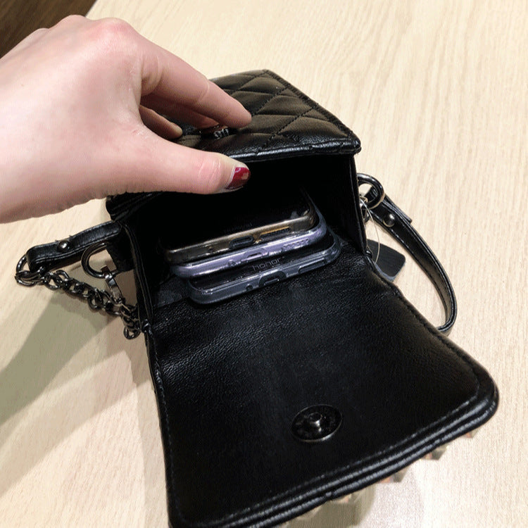 unique diamond-encrusted mini crossbody bag phone bag